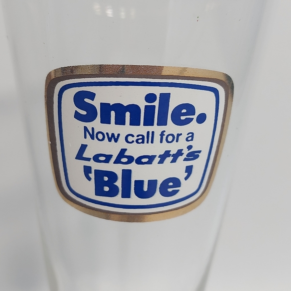 Canadian Labatt Blue Biere Pilsener Beer Pilsner Glass, Set of 2 - Picture 6 of 8